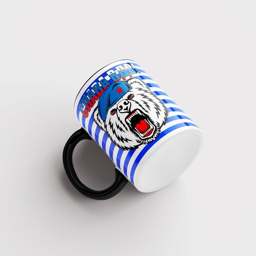 Кружка Слава ВДВ черный