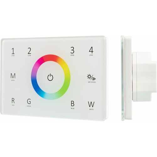 028404 Панель Sens SMART-P85-RGBW White (230V, 4 зоны, 2.4G) (Arlight, IP20 Пластик, 5 лет)