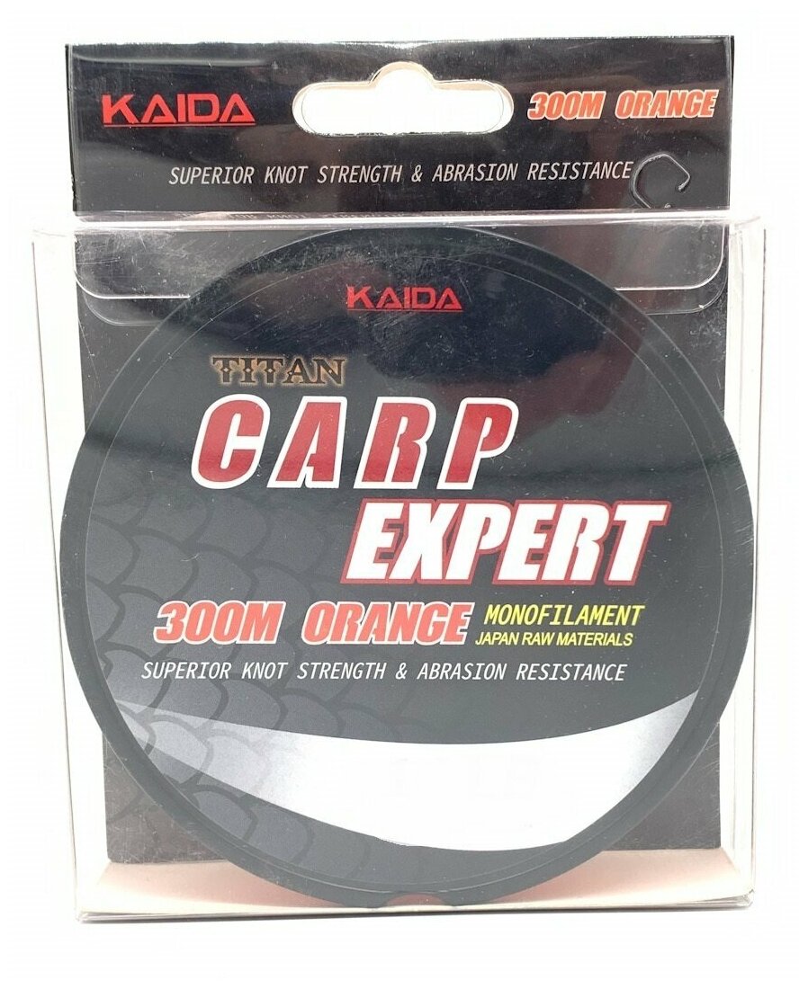 Леска KAIDA TITAN CARP EXPERT (ORANGE) 300м 0.40мм 13.7кг 30lb