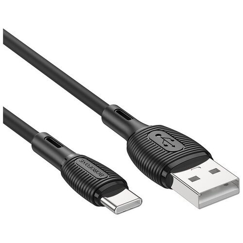 Кабель Borofone BX86 USB-Type-C 3A 1m (черный) кабель borofone bx34 advantage for micro usb red