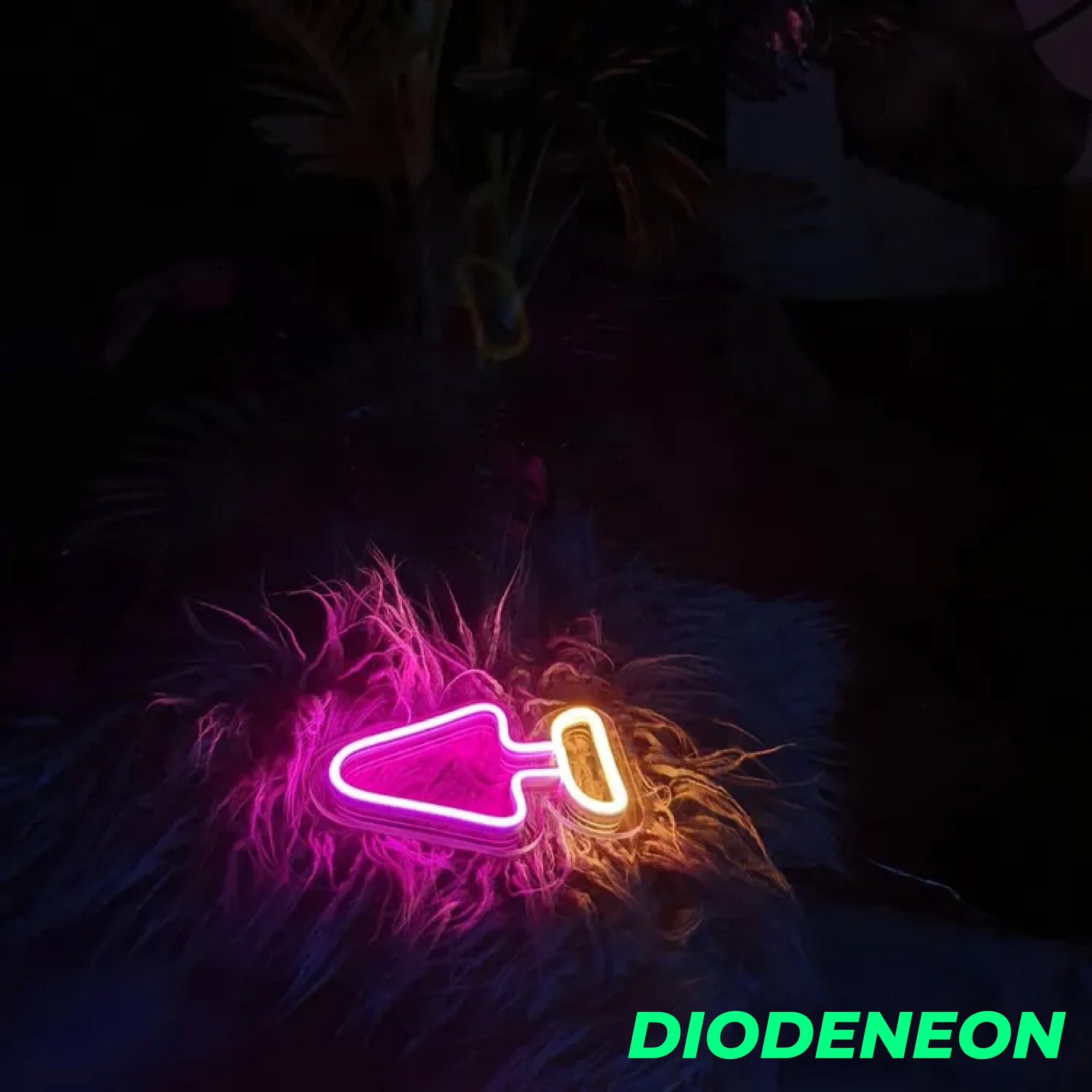 DIODENEON / Неоновый светильник "Пробка" 13х20 см, неоновая вывеска, гибкий неон, ночник