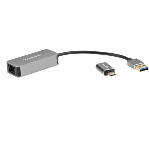 Telecom Переходник Кабель-переходник USB 3.0-->RJ-45 2.5G Ethernet, and TypeC адаптер 0.15м 7958830275002 переходник адаптер rs232 rs485 rj 45 белый болид с2000 ethernet