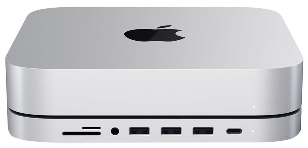 Хаб Satechi Type-C Aluminium Stand  & Hub для Mac Mini серебристый (ST-ABHFS)