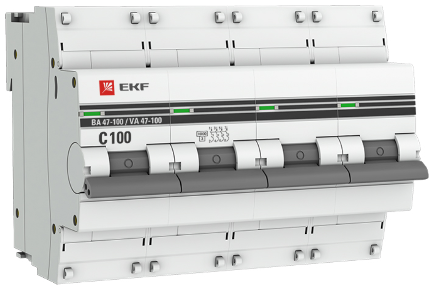 Автоматический выключатель EKF PROxima ВА 47-100 (C) 10kA