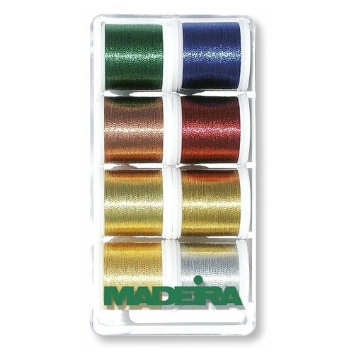набор швейных ниток madeira metallic classic 200 м 8 шт Набор вышивальных ниток Metallic Classic 8*200м Madeira арт. 8012