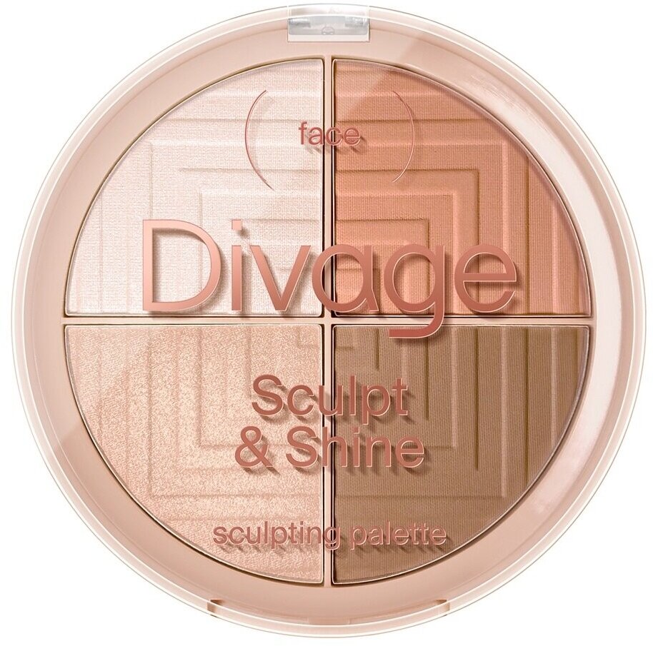 DIVAGE Палетка для лица скульптурирующая Sculpt & Shine, 30 г