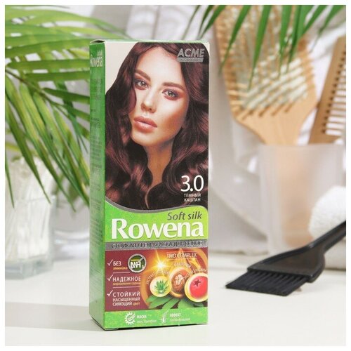 Крем-краска для волос Rowena Soft Silk 3.0 темный каштан, 135 мл