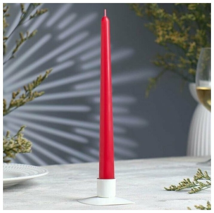 Набор свечей 2.3х24.5 см цвет античный красный 2 шт.
