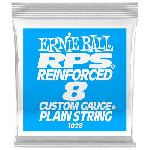 Ernie Ball 1028 струна для электро и акустических гитар. Сталь, калибр .008 ernie ball 1015 plain steel 015 струна одиночная для акустической и электрогитары