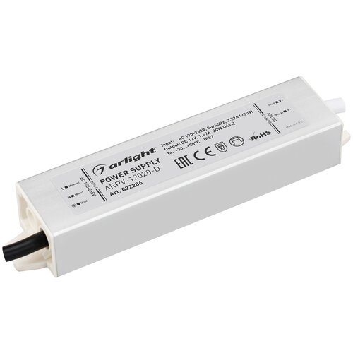 Блок питания (AC-DC) 12V 20W 022206 ARPV-12020D герм IP67 металл блок питания ac dc 12v 45w 09 00900148 tpw 45 12 герм ip67 металл