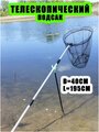 Подсак для рыбалки круглый / подсачек рыболовный телескопический / 50 см