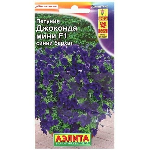 Семена Петуния Джоконда мини синий бархат, 7 шт 2 упаковки петуния джоконда темно розовая семена цветы