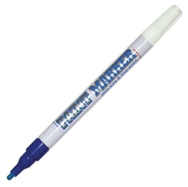 Маркер-краска MunHwa Slim (2мм, синий, нитро-основа) алюминий/пластик, 1шт. (SPM-02)