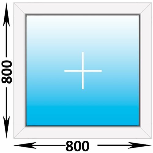 Пластиковое окно Melke глухое 800x800 (ширина Х высота) (800Х800)