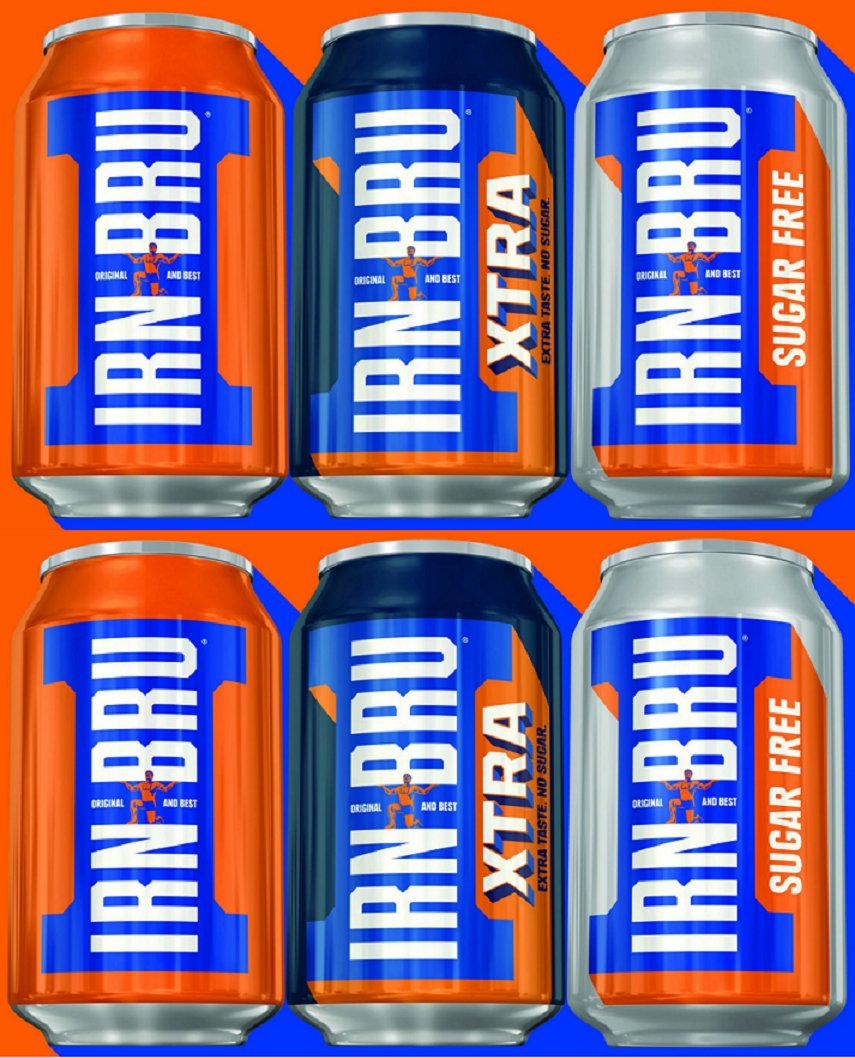 Набор газированных напитков IRN-BRU; Original, Sugar Free, Xtra ( 6 банок по 0.33 л), Англия