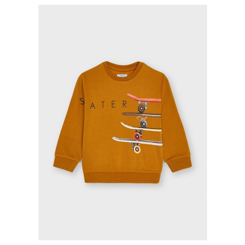 Пуловер Mayoral, размер 8 лет, бежевый, коричневый