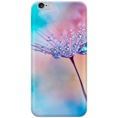 фото Ультратонкий силиконовый чехол-накладка для apple iphone 6s / 6 с принтом "капелька на одуванчике" gosso