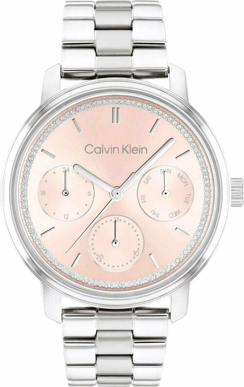 Наручные часы CALVIN KLEIN, пыльная роза, серебряный
