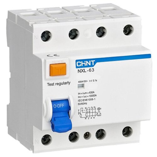 CHINT УЗО NXL-63 6kA 3P+N 40A 30mA AC (R) (арт. 280791) узо abb f202 2п 40a 30ma ac