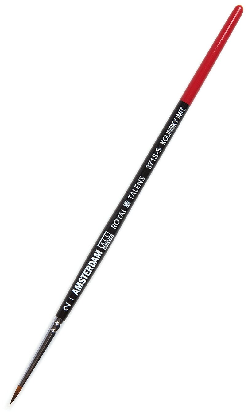 Кисть для акрила Amsterdam 371S имитация колонка круглая укороченная ручка короткая №2