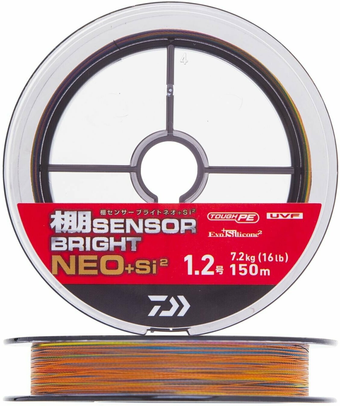 Шнур плетеный Daiwa UVF Tana Sensor Bright Neo +Si2 #1,2 0,185мм 150м (5color)