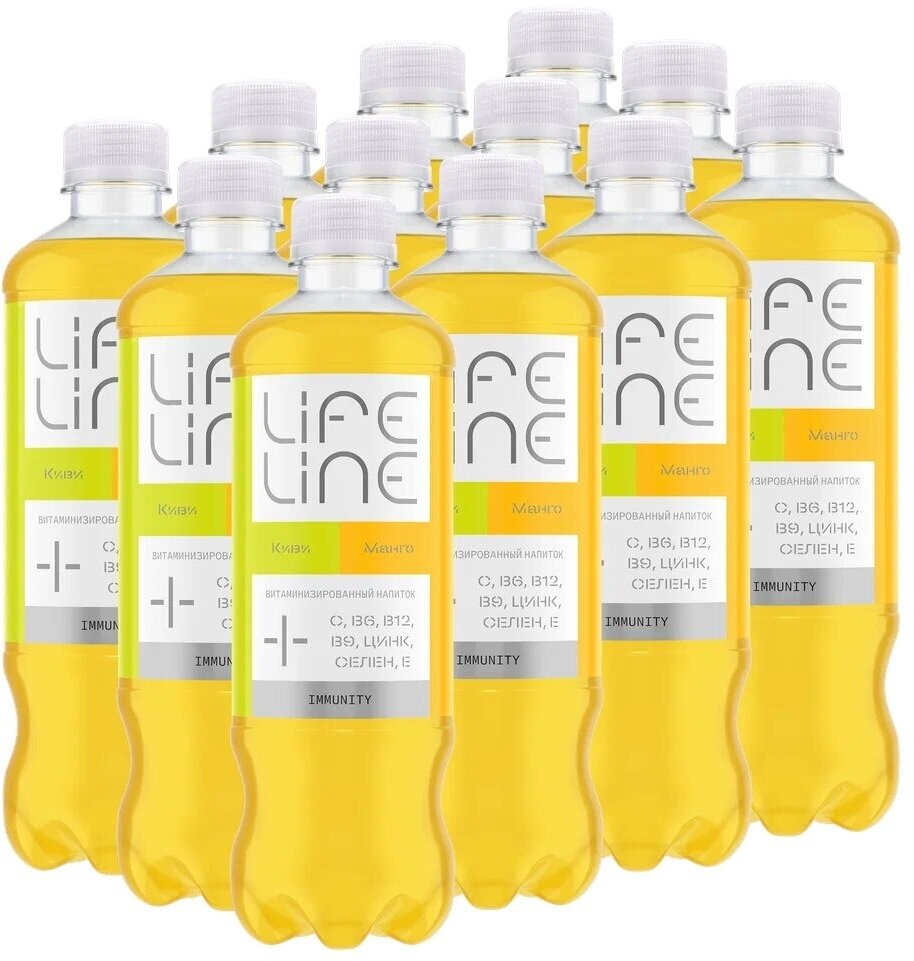 Напиток витаминизированный Lifeline Immunity манго киви, манго, 12 шт. по 0.5 л