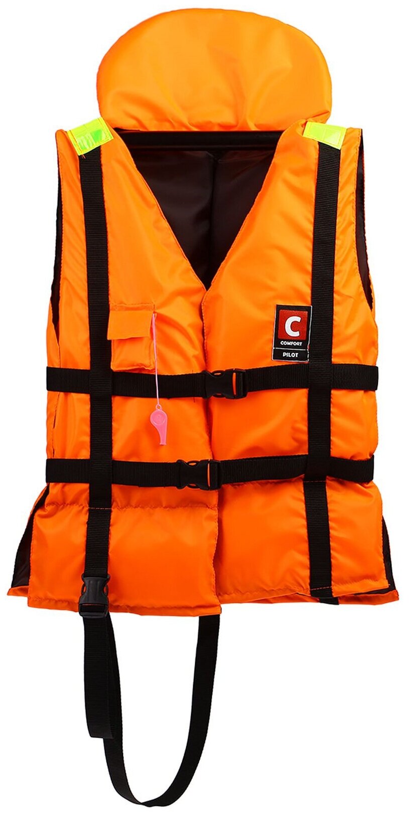 Спасательный жилет Лоцман универсальный с подголовником, 2094030, 80-120 кг, размер 42/52 - фотография № 1