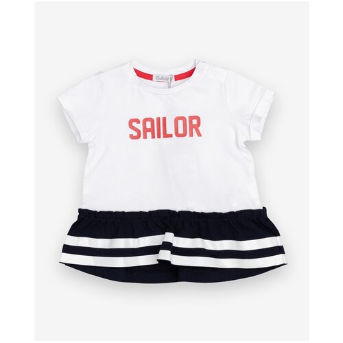 фото Футболка gulliver baby, размер 86, белый