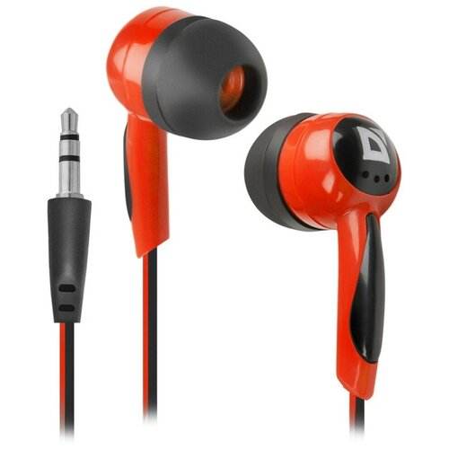 Defender Наушники вставки Basic 604 черный красный 63605 86700₽