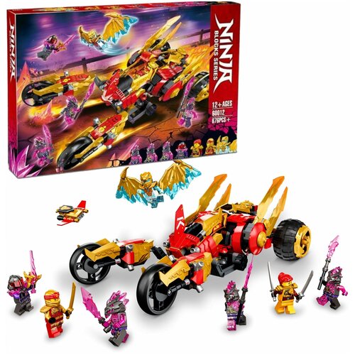 praform xs Конструктор Ninjago Ниндзяго Багги Кая Золотой дракон 676 деталей