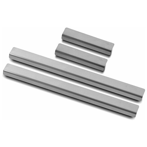 Накладки на пороги russtal (нерж., шлиф) на автомобиль SUBARU FORESTER (SJ) 2016-2018