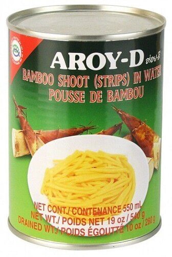 Ростки бамбука полосками Bamboo Shoot (strips) Aroy-D 540 гр. ж/б