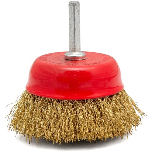 Щетка для дрели Кедр чашка со шпилькой 65 мм латунированная проволока 03 мм 249₽