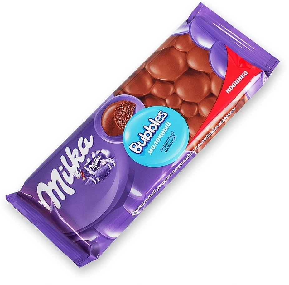 Шоколад Milka Bubbles молочный пористый, 80 г - фотография № 13