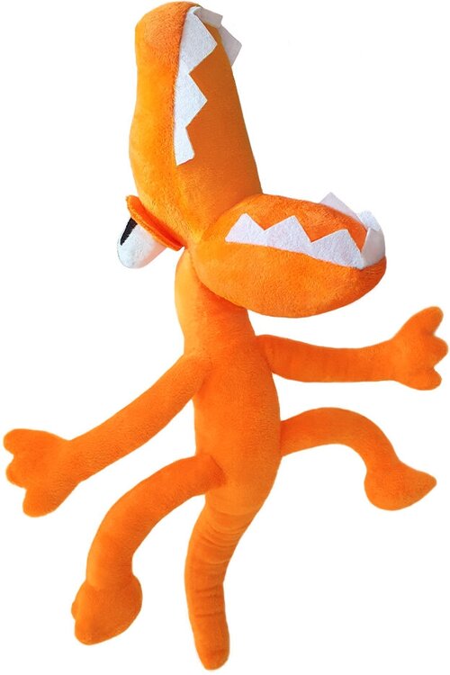 Мягкая игрушка радужные друзья роблокс Крокодил оранжевый 45 см