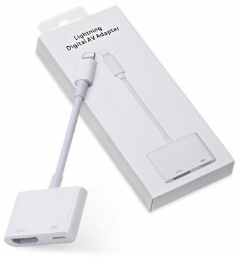 Переходник Lightning екер - HDMI / Lightning для отображения экрана с Iphone или Ipad на ТВ проектор