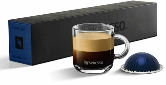 Кофе в капсулах Nespresso бленд Diavolitto для кофемашин Vertuo 10 капсул - фотография № 3