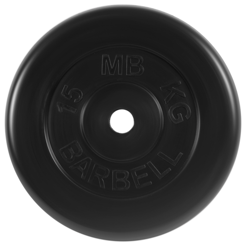 Диск MB Barbell Стандарт MB-PltB31 15 кг 15 кг 1 шт. черный диск mb barbell стандарт mb pltb31 10 кг черный