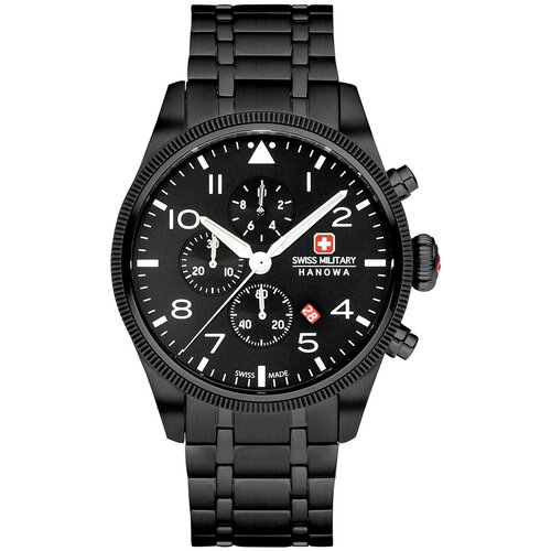 фото Наручные часы swiss military hanowa air наручные часы swiss military hanowa air thunderbolt chrono, черный, белый