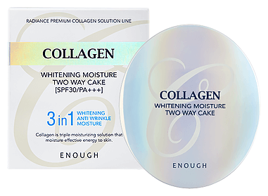 Enough Осветляющая увлажняющая пудра с запаской 13 Collagen Whitening Moisture Two Way Cake