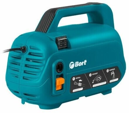 Минимойка BORT BHR-1600-COMPACT, мощность 1,6 кВт, давление 120 бар, шланг 5 м, 93415742