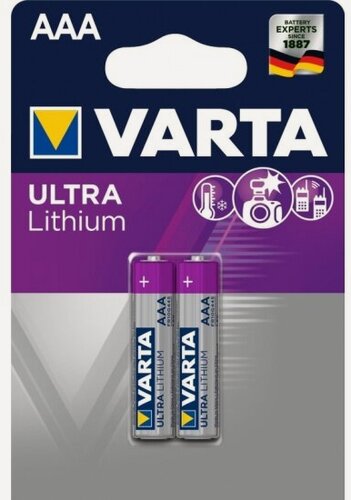 Изображение товара Элемент питания Varta Ultra Lithium LR03 AAA бл 2