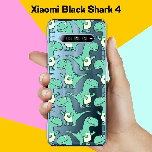 Силиконовый чехол на Xiaomi Black Shark 4 Динозавры / для Сяоми Блэк Шарк 4 силиконовый чехол на xiaomi black shark 5 сяоми блэк шарк 5 постер pop art