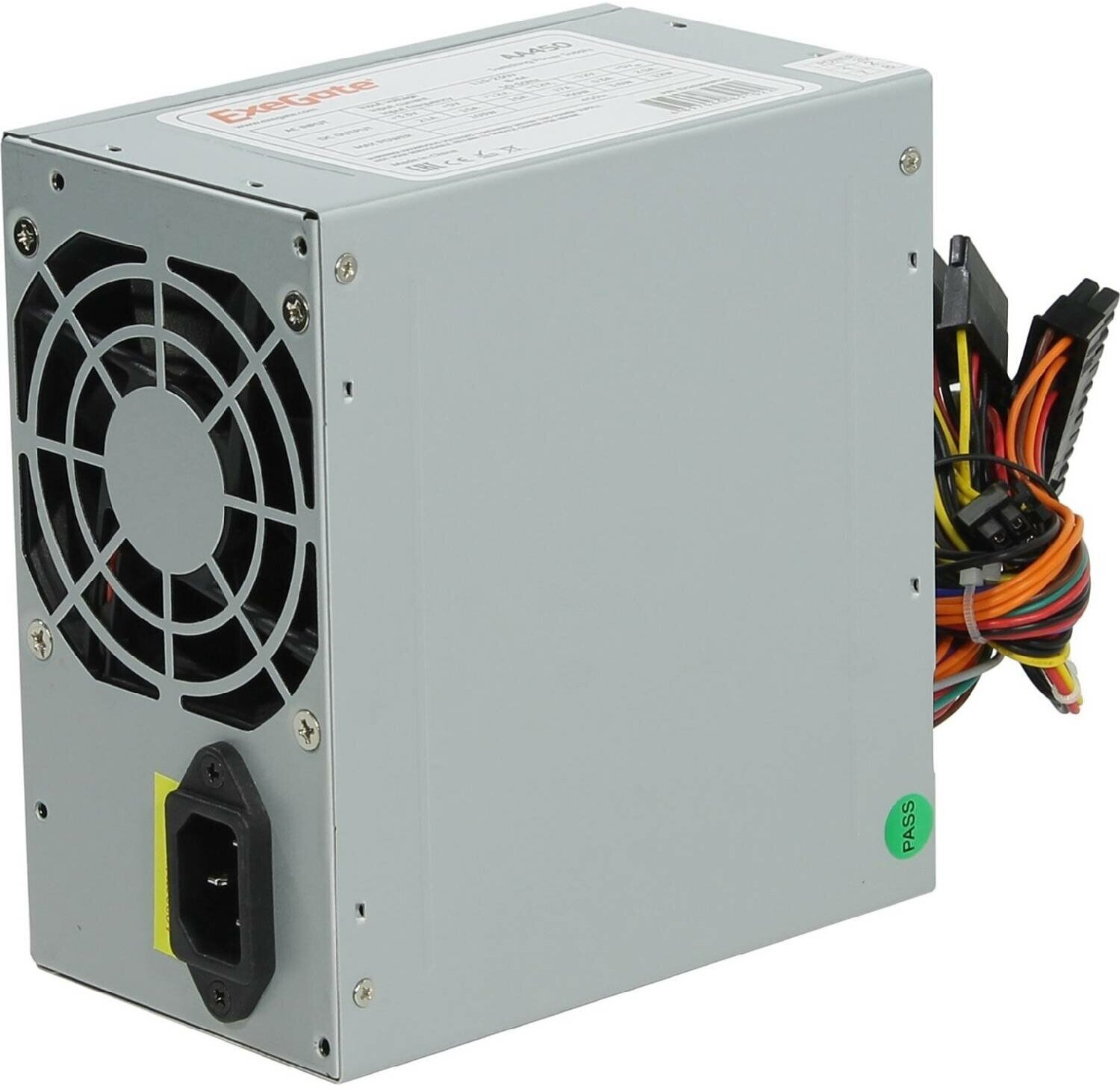 Блок питания ATX Exegate ES259591RUS-S 450W, SC, 8cm fan, 24p+4p, 2*SATA, 1*IDE + кабель 220V с защитой от выдергивания - фото №12