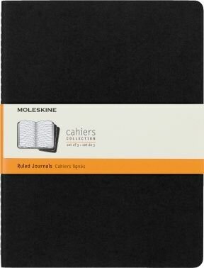 Блокнот Moleskine CAHIER JOURNAL XLarge 190х250мм обложка картон 120стр. линейка черный (3шт)