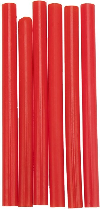 Набор красных клеевых стержней 100 ммх7 мм (в упаковке 6 штук)
