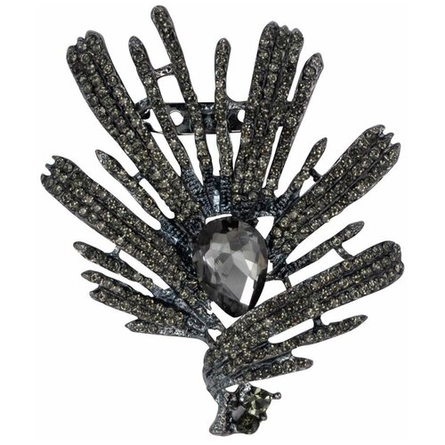 фото Брошь бижутерная имперская (замок-булавка, черный) 55704 otokodesign