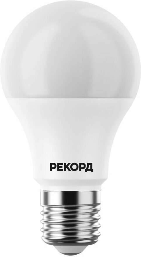 Лампа светодиодная рекорд LED А60, 7Вт, Е27,3000К