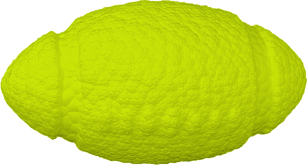 Игрушка Mr. Kranch для собак Мяч-регби 14 см, неоновый желтый - фотография № 1