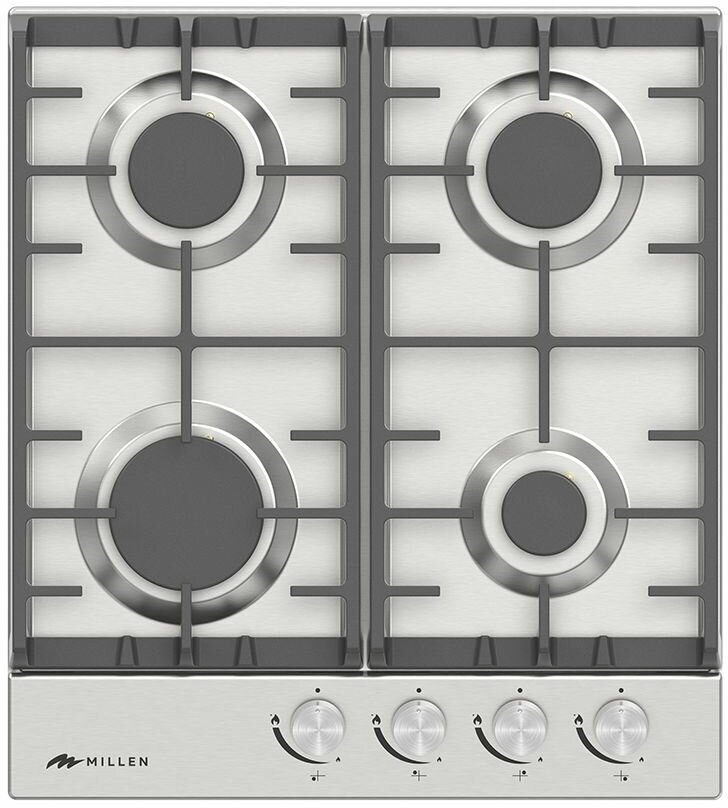 Варочная панель встраиваемая, газовая MILLEN MGH 452 IX, серый металлик - фотография № 5